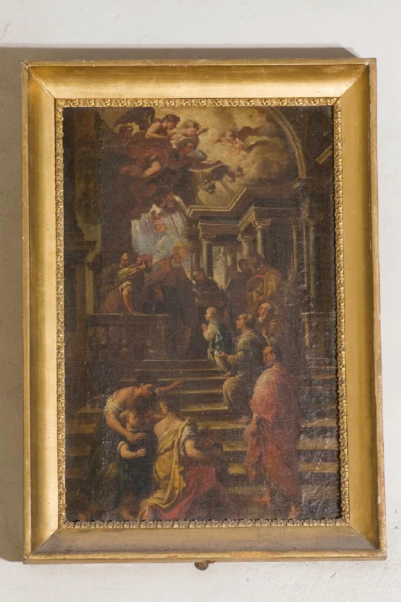 Bozzetto con la presentazione di Maria al tempio
